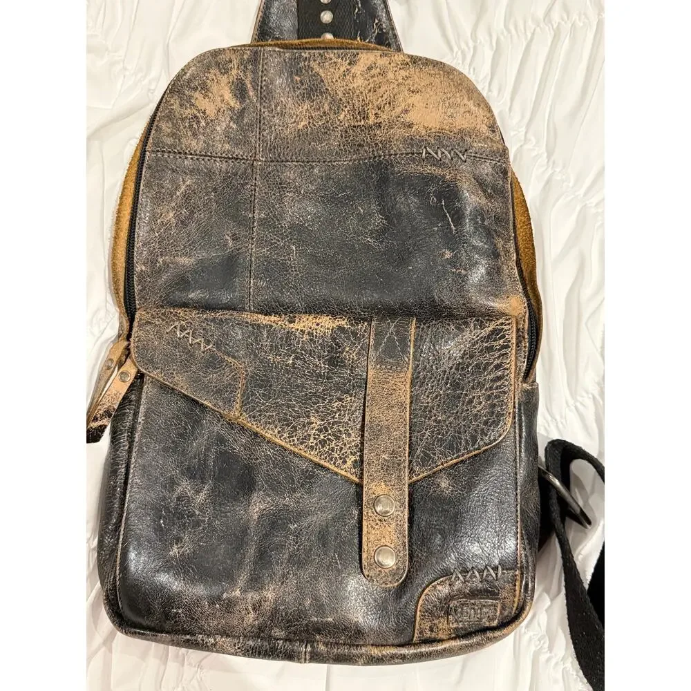 Bed Stu Boss Weathered Sling Crossbody Messenger Bag
